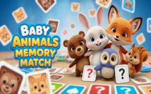 Baby Animals Memory Match Online Puzzle Game - Ludoryx free online game