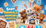 Baby Animals Memory Match Online Puzzle Game