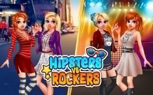Hipsters vs Rockers Fashion Game Online - Ludoryx free online game