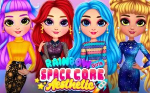 Rainbow Girls Space Core Aesthetic Dress Up Game - Ludoryx free online game
