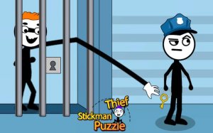 Stickman Thief Puzzle: Rope Rescue & Escape Online Game - Ludoryx free online game