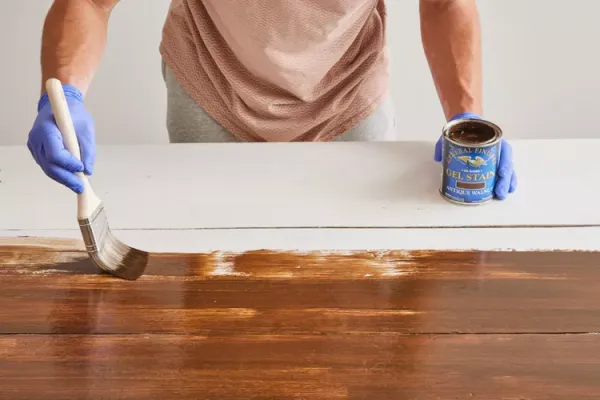 Faux Wood Grain Finish: Staining Over Painted Furniture